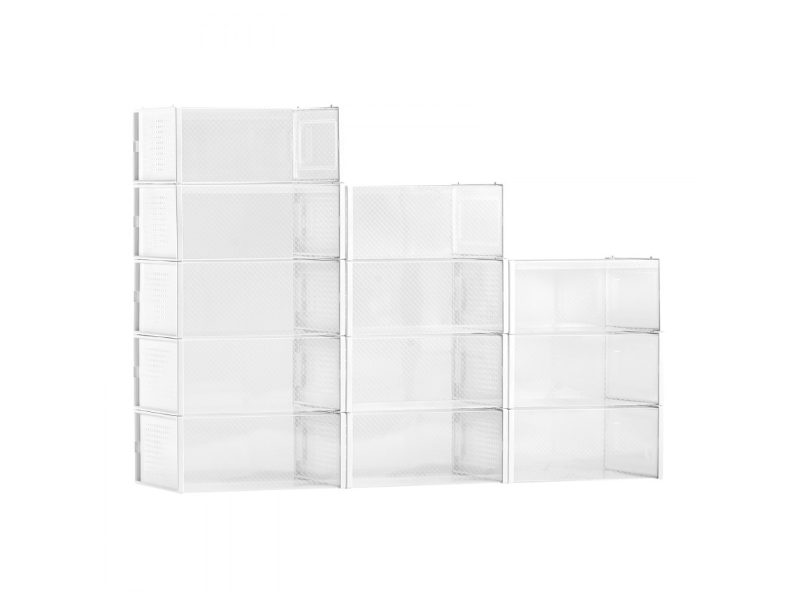 Juego de Cajas de Zapatos Apilables Tamaño 44 con Acceso Frontal Tekmaquinas