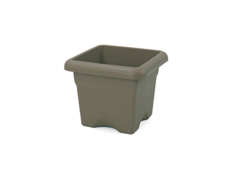 PLASTIKEN 7733 - Maceta Cuadrada Colección TERRA Medida 33 cm 14L Taupe