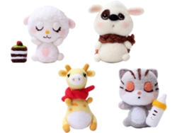 8 Kits De Fieltro De Lana Para Manualidades Con Animales (no Son Para Hacerlo Tú Mismo)