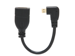 Cable Adaptador Hdmi Hembra A Macho Con Convertidor De Ángulo Izquierdo De 90 Grados, 15 Cm