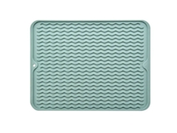 Alfombrilla de goma aislante antiadherente para cocina, color verde.