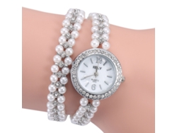 Reloj De Cuarzo De Aleación Para Mujer Zhoulianfa Con Bisel Tallado Y Brazalete De Malla Plateada.