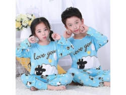 Pijama Niño Niña Oveja Pequeña Pjs Ropa De Dormir 8-9 Años Polyester 8-9 Años Pequeña Oveja