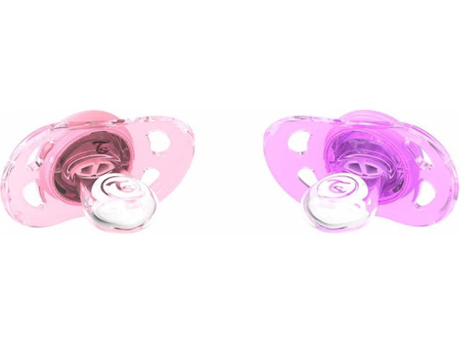 Chupete TWISTSHAKE Rosa y Morado (0-6 meses - 2un)