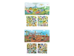 Juego de 2 rompecabezas magnéticos de dibujos animados Slowmoose