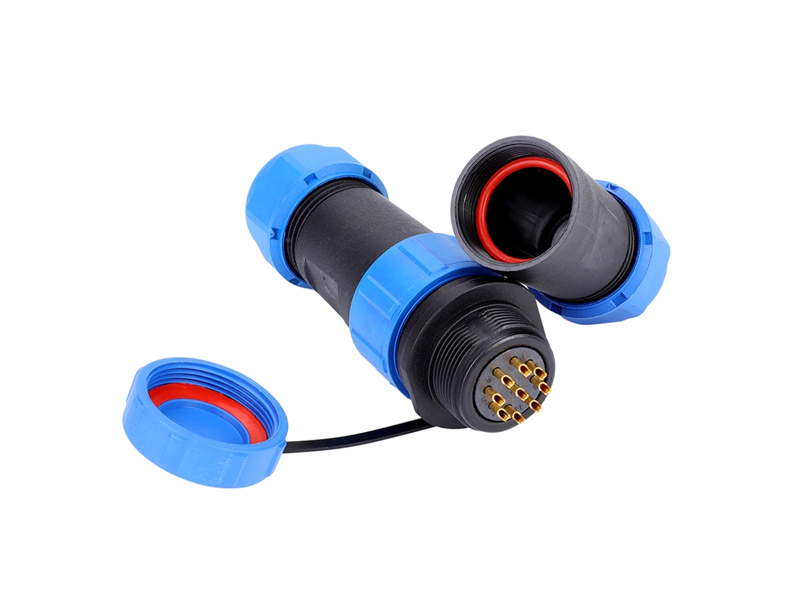 Conector De Plástico Impermeable Ip68 Para Aviones, Sp21 De 9 Pines Con Cable Para Lámparas Y Linternas.