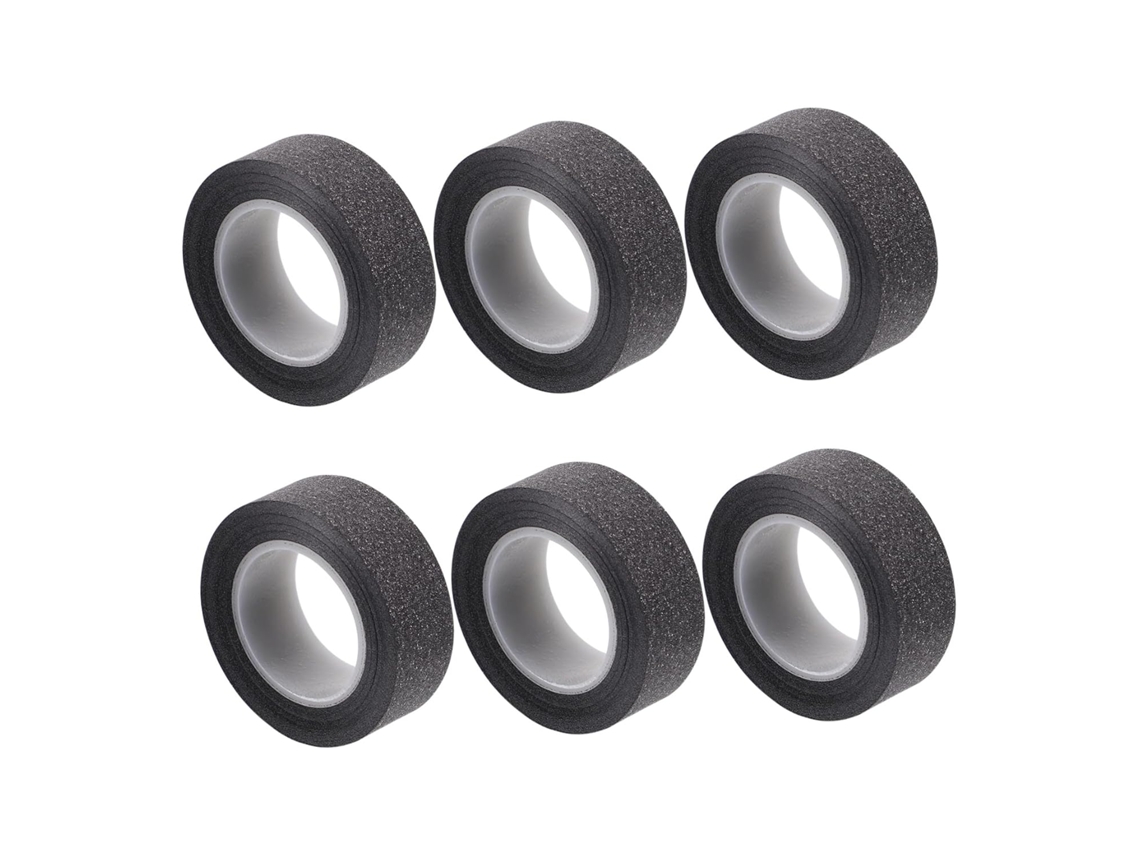 6 Rollos De Cinta Washi Con Purpurina, Negra,