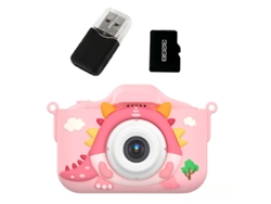 Mini cámara fotográfica HD para niños con cámara dual para tomar fotos y grabar videos con tarjeta de 32 g rosa Bestvite