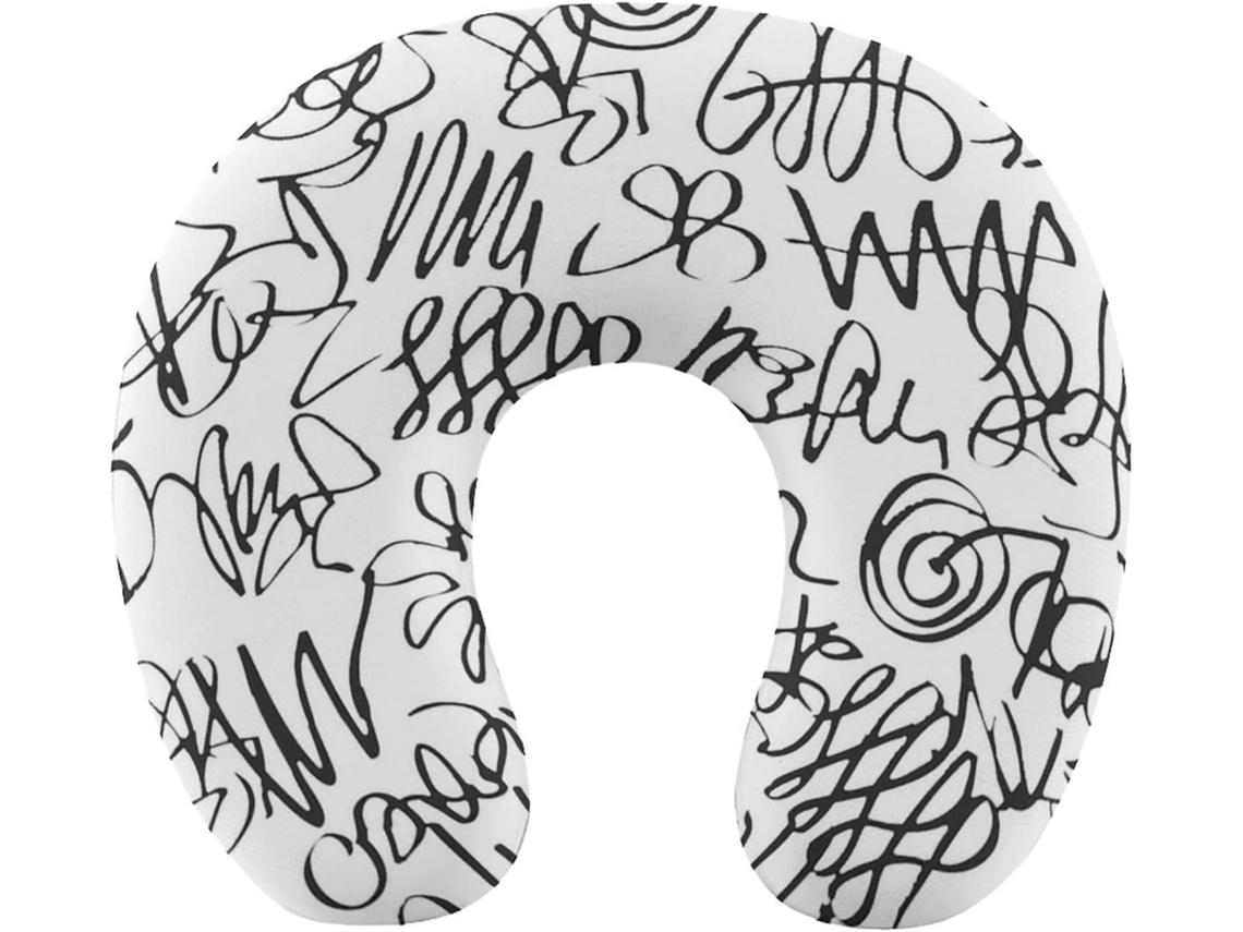 Almohada Viaje Estampado Abstracto Espuma Viscoelástica Viscoelástica Fácil Relajación Cómodos