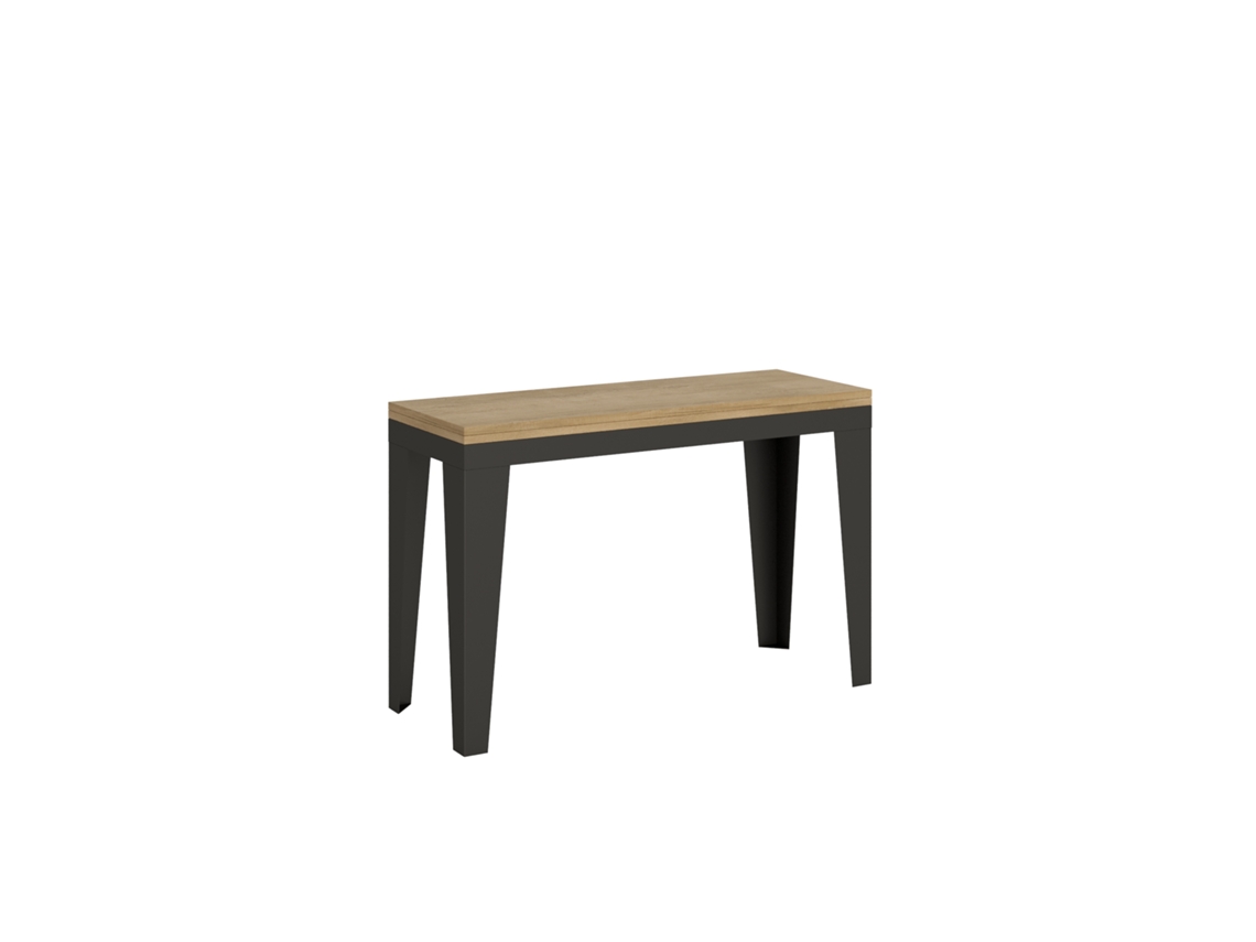 Mesa de Comedor ITAMOBY Flame Double (120x45/90 - Paneles de Melamina - Roble Natural)