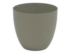 PLASTIKEN TES - Maceta Redonda Cuenco Diámetro 26 cm Capacidad 95L Taupe