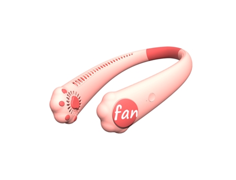 Ventilador de Cuello VOINEE Portátil USB Recargable 360º (2000Mah - 3 Velocidades - Rosa)