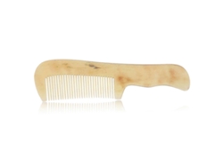 Peine de cuerno de buey, antiestático, mango largo, portátil, masaje de meridianos, regalo, desenredante, peine tradicional para el cabello.