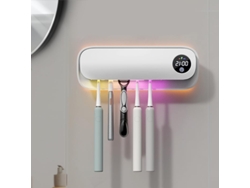 Portacepillos de dientes eléctrico de viaje, pantalla LED, recargable, montaje en pared con temporizador Aeuzwr