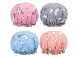 Gorro De Ducha Impermeable Para Cabello Largo/grueso, Lazo De Unicornio, Gorro De Doble Capa Para Mujeres Y Niñas.