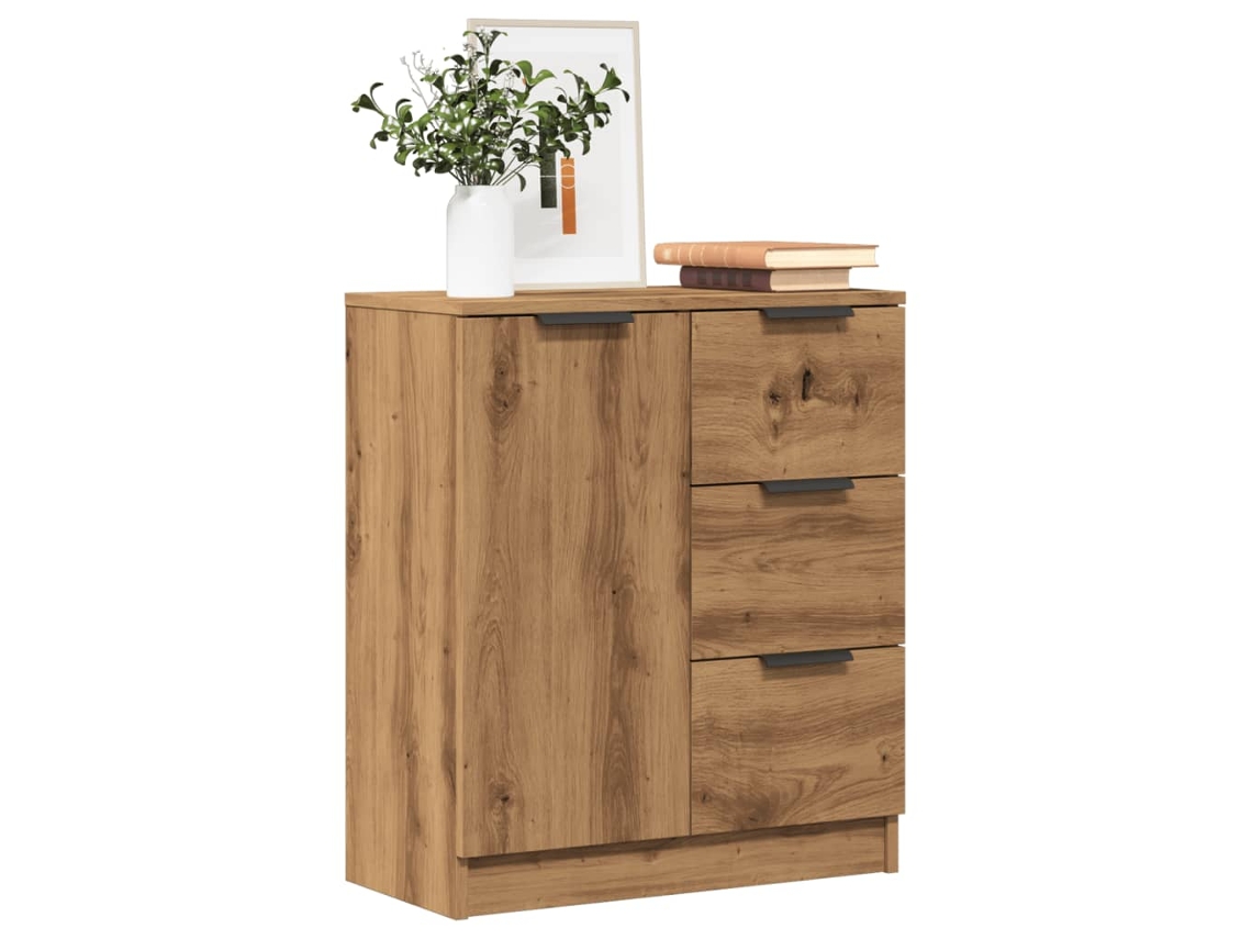 Aparador De Madera De Ingeniería Roble Artisan 60x30x70 Cm
