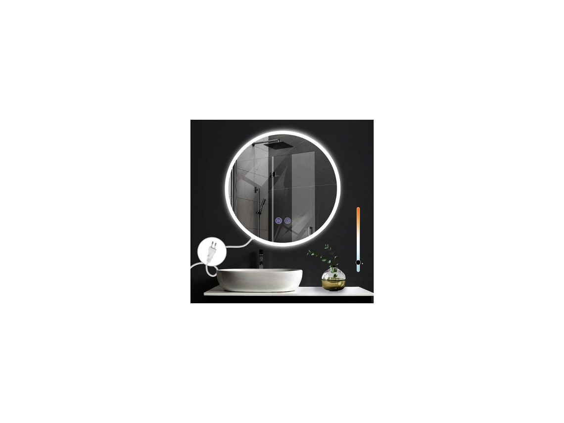 ZMH Espejo de Baño LED con Iluminación Táctil e Intensidad Ajustable