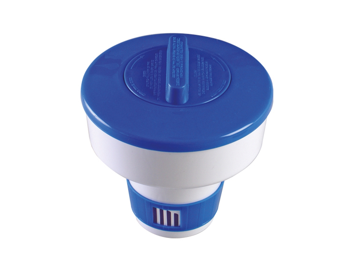 Dispensador de Cloro Flotante, Ajustable, Mediano para Piscina. Capacidad para Pastillas de 200 g SIQUA