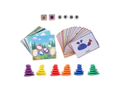 Blocos De Equilíbrio De Madeira Borracha Para Crianças Jogo Educativo Empilhamento De Pedras Coloridas