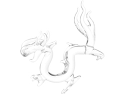 Figura Decorativa Dragón Zodiacal Cristal Escultura Artística Estable Elegante Oficina Vitrina