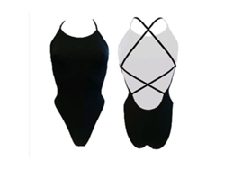Traje de baño para Mujer TURBO Patron Sirene Negro para Natacion (5XL)
