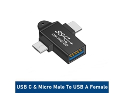 Adaptador convertidor USB C OTG USB C macho a Micro USB C hembra MDUG