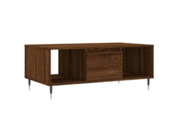 Mesa de Centro Derivados de Madera de Roble Marrón MAISON EXCLUSIVE (90x50x36,5 cm)