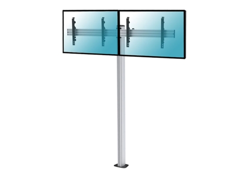 Soporte de suelo atornillable para 2 TV 50"-55", Altura 240 cm