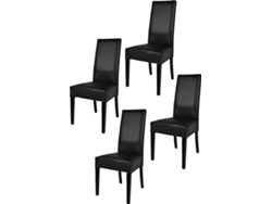 Conjunto de 4 Cadeiras T M C S Luisa (Preto - 99x46x55 cm - Madeira)
