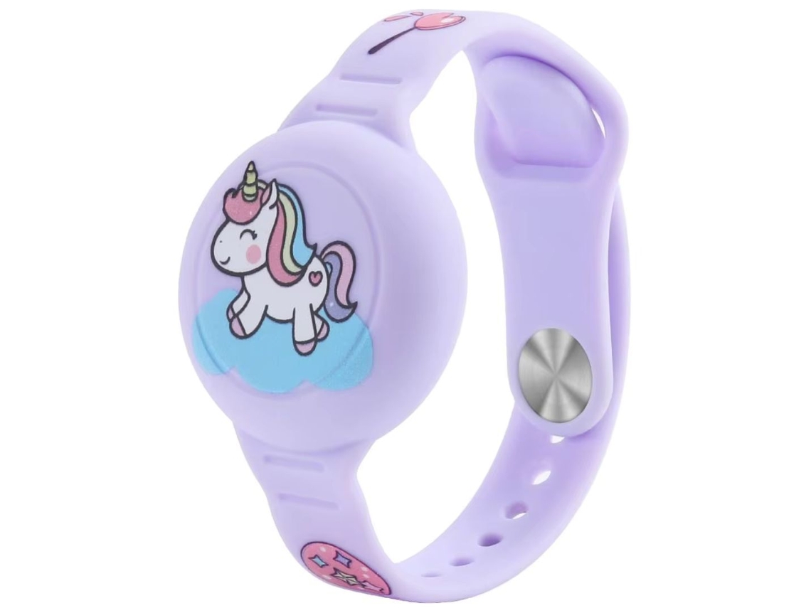 Pulsera infantil con localizador global, sin cuota mensual | Seguridad infantil | Localizador de silicona ajustable para niños | Morado