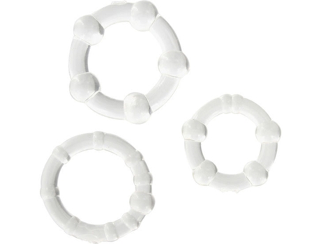 Estimulador Juego de tres anillos transparentes para el pene