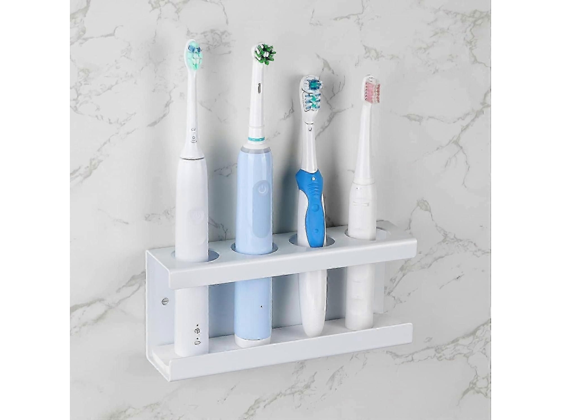 Soporte de pared para cepillos de dientes eléctricos con recipiente de tierra de diatomeas - Organiza y seca tus cepillos de dientes - Higiénico y organizado - GOKOCO
