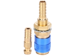 Adaptador de conexión rápida para agua y gas para antorcha de soldadura MIG/TIG refrigerada por agua de 8 mm (azul)