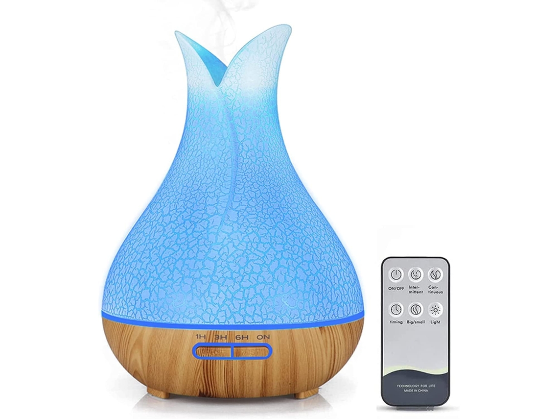 Difusor 400ml Névoa Fria 4 Temporizadores 7 Núcleos Desliga Automático P/ Sala