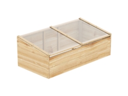 Sistema De Cultivo En Invernadero Y Jardín,100x50x35 Cm,madera De Abeto Natural,tablero De Policarbonato.