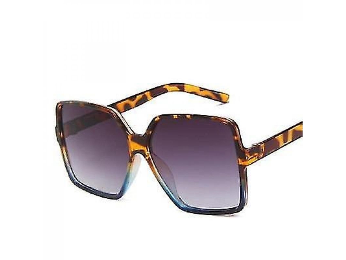 Gafas De Sol De Lujo Para Mujer, Montura Cuadrada Grande, Color Negro, Estilo Bws