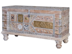 Baúl mango blanco envejecido Blanco.GINER Y COLOMER 57x40x100