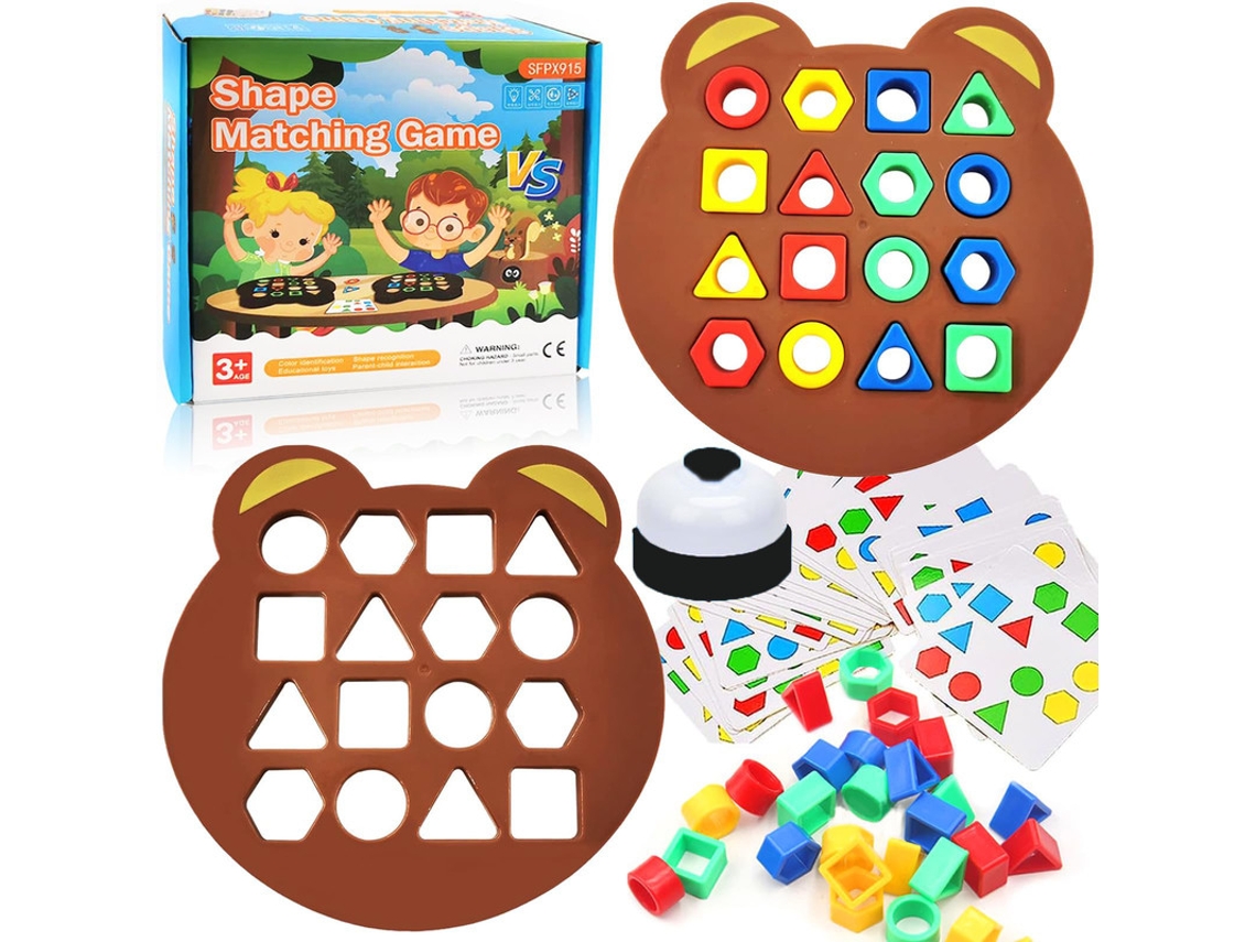 Juego Montessori Interactivo Con Dos Tableros, Emparejamiento De Formas Y Colores, Juguete Educativo Para Aprendizaje Temprano.