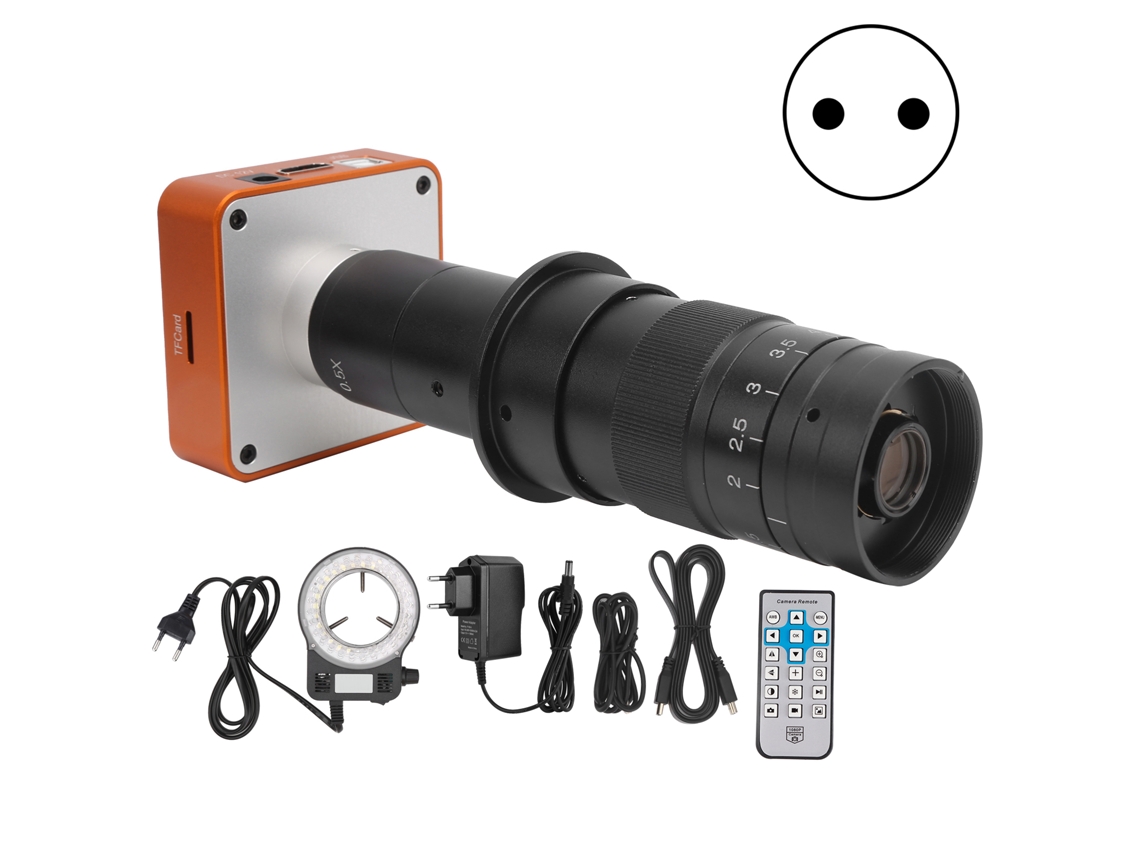 NEVEANCE Microscopio Digital Electrónico FHD48MP con Lente CMount 180X, Cámara Industrial para Soldadura AC100-240V (Enchufe UE)
