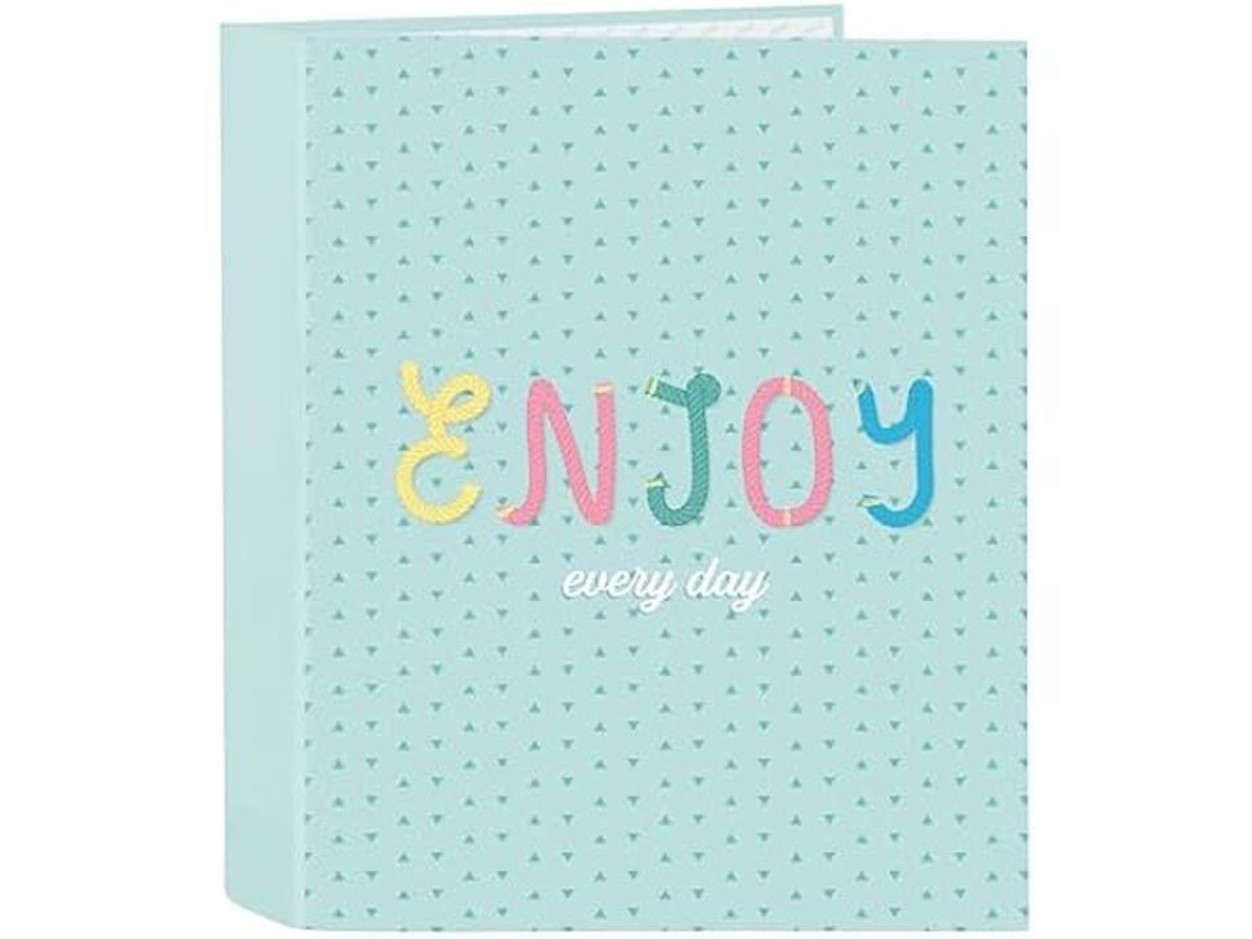 Carpeta SAFTA Carton Folio 4 Anillas Lomo Ancho Blackfit8 Enjoy 60X270X300 Mm