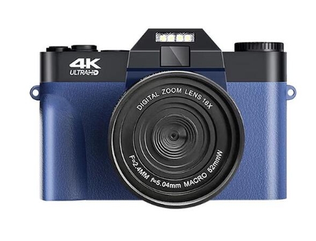 Cámara digital EZII DC08 4K F2.4 16X multiplicación Pantalla de 3 pulgadas Regalo de cumpleaños azul