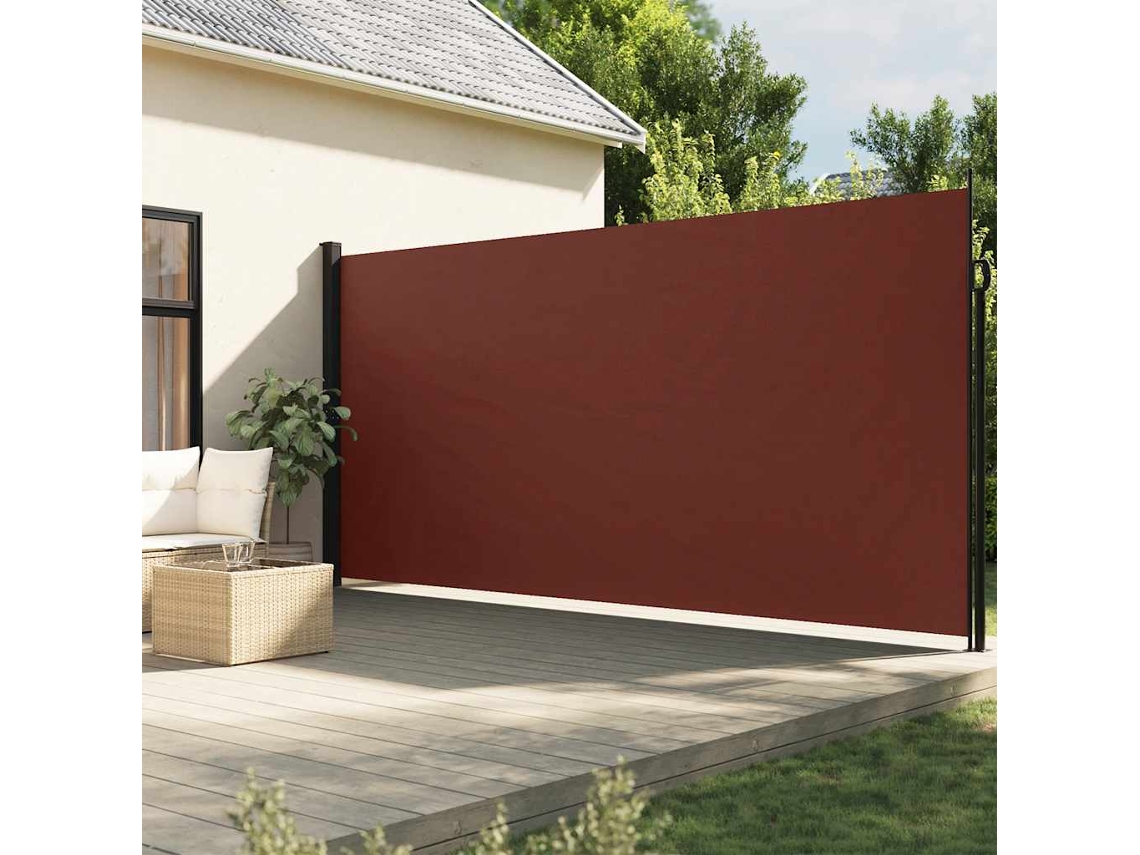 Toldo Lateral Retráctil Marrón 220x500 Cm