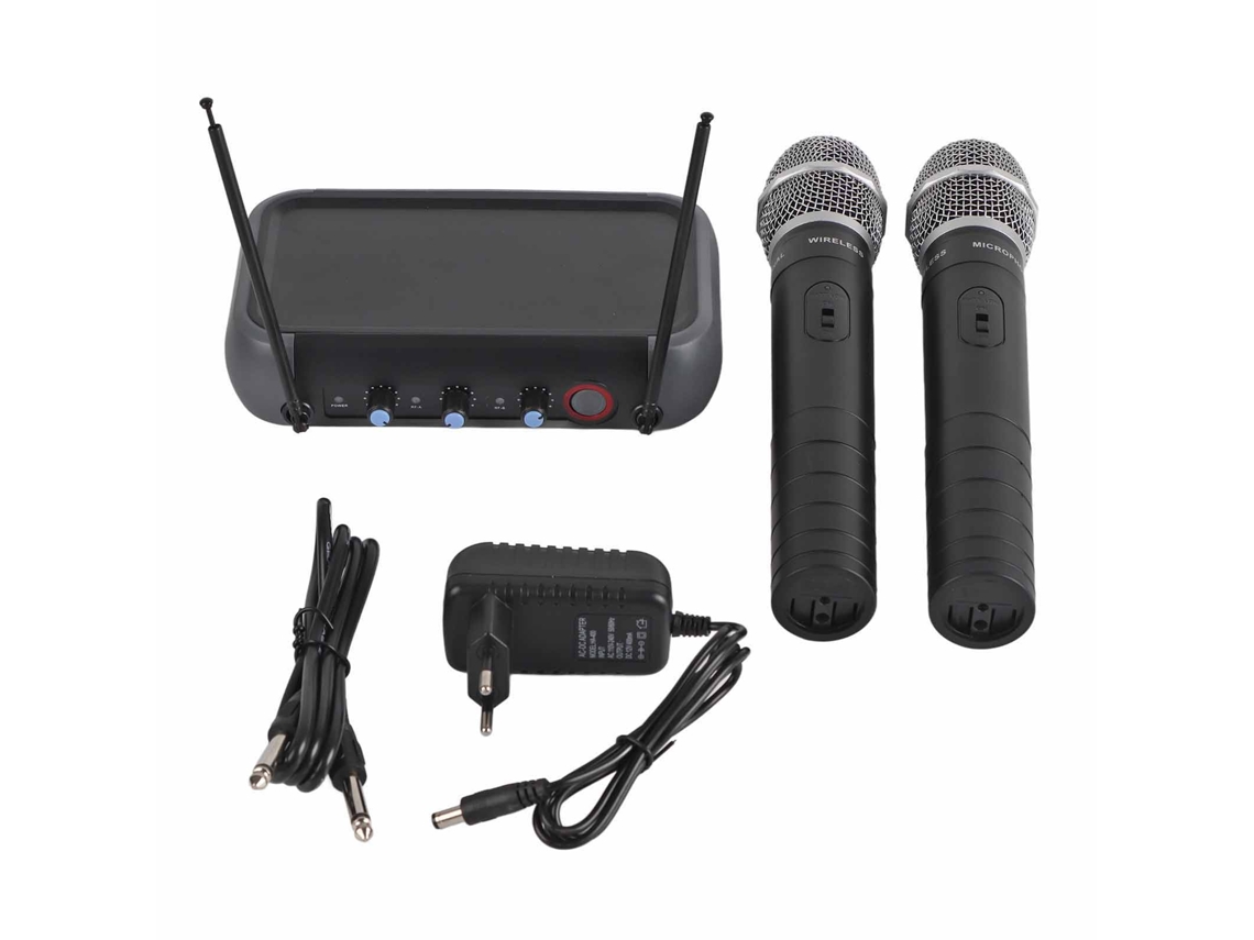 Sistema De Micrófono Inalámbrico (vhf 220‑270mhz, Dinámico De Mano Para Pa Karaoke)