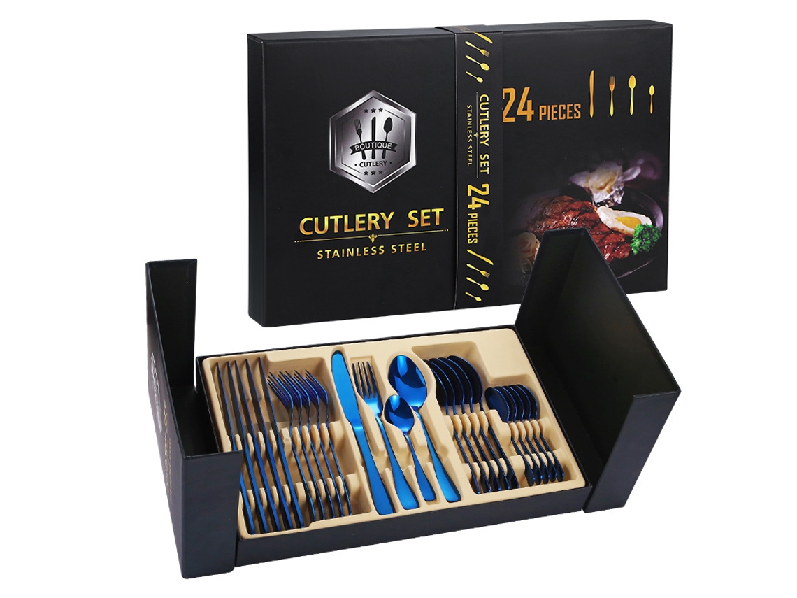 Conjunto de Talheres de Aço Inoxidável 24 Peças GERTIZ
