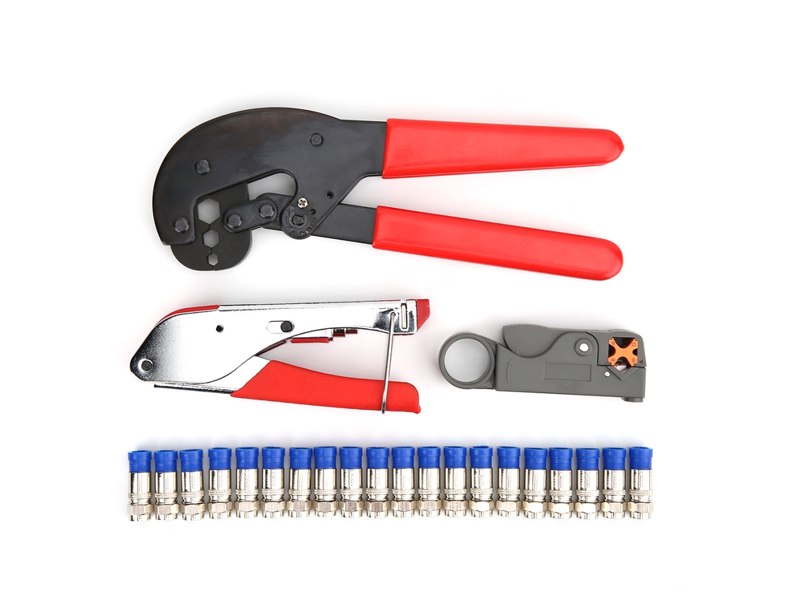 Kit Multifuncional De Herramientas De Crimpado De Red, Pelacables De Compresión Y Conectores.