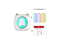 Mini Impresora 7 Luces Led Mini Impresora De Papel Térmico De Bolsillo C23-09 Gertiz