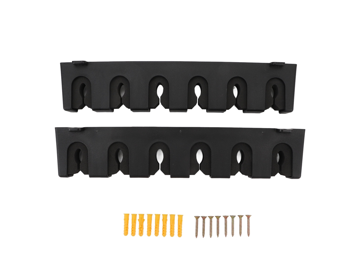 Soporte Horizontal De Pared Para Cañas De Pescar Con Capacidad Para 6 Cañas, Con Sujeción Segura Mediante Espuma Suave.