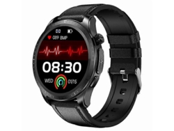 Pulsera inteligente impermeable E420 de 1,39 pulgadas con monitor de frecuencia cardíaca, ECG, PPG y correa de cuero. Ly Ebike