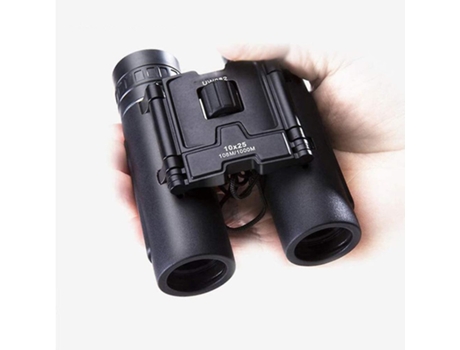 Binoculares para niños 10X25 Telescopio HD de Alta Potencia Binoculares de visión Nocturna con Poca luz Negro BISBISOUS