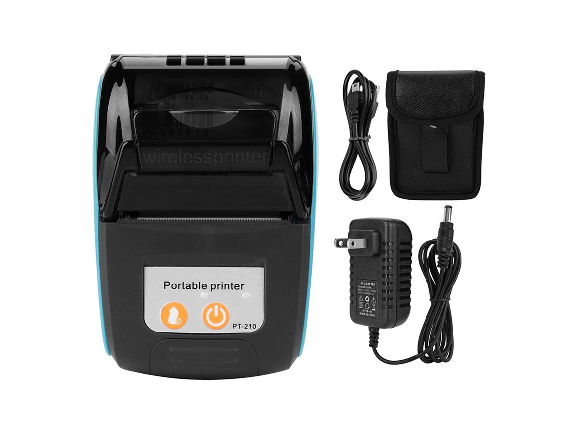 Impresora Térmica Portátil Inalámbrica De Recibos 58mm Bluetooth 110-240v Azul
